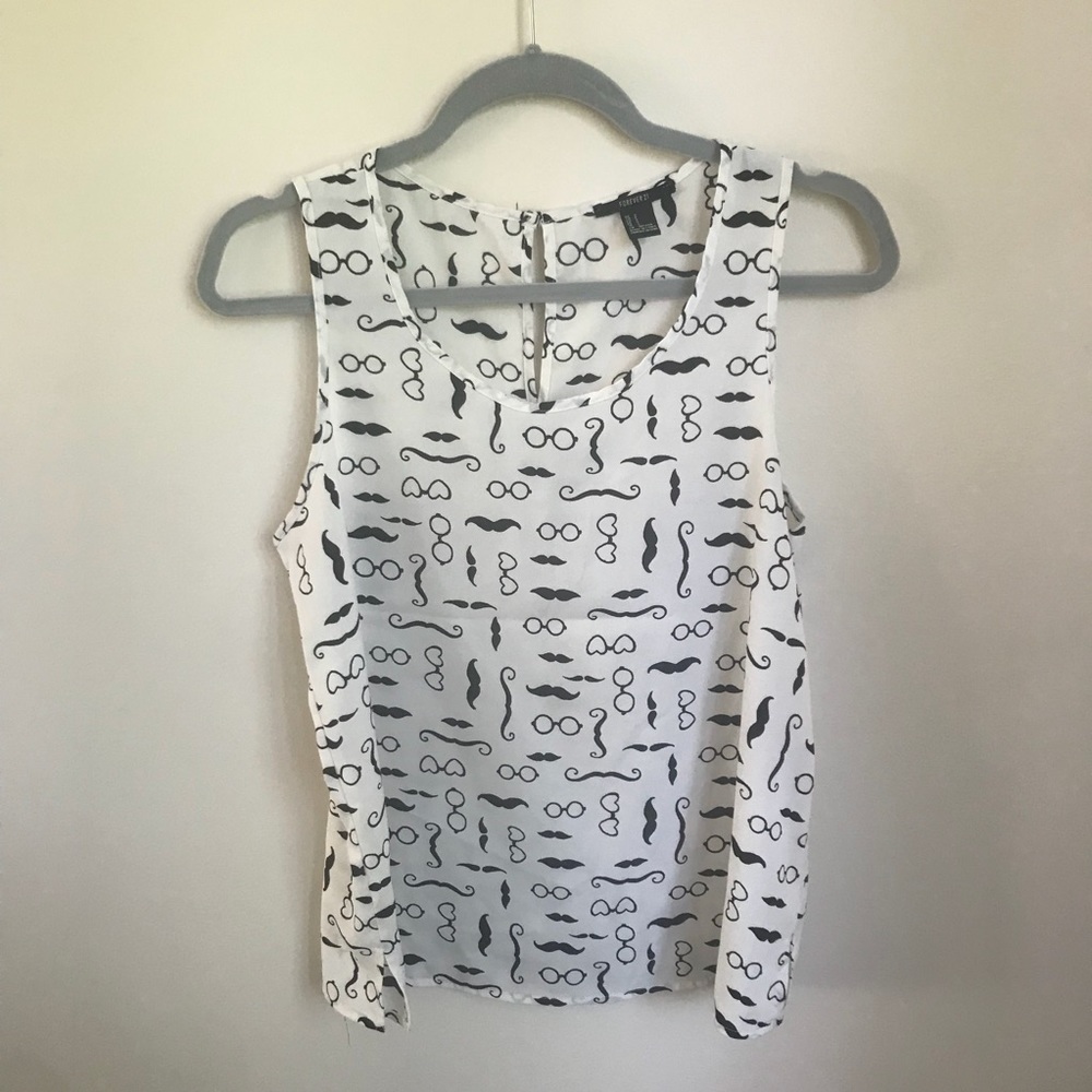 Black and white tank top